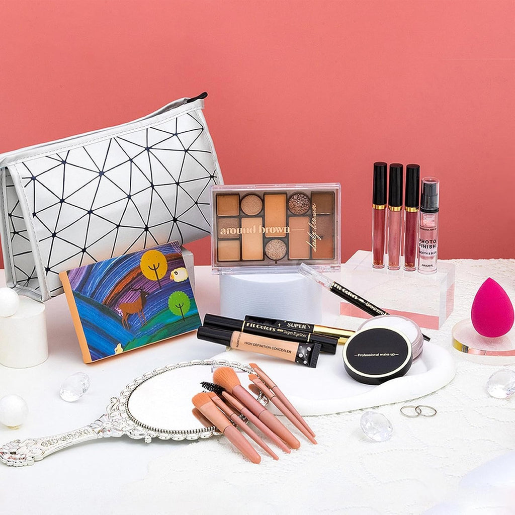 Kit De Maquillage De Voyage, Kit De Maquillage Pour Femme | Ensembles De Maquillage Polyvalents Pour Femmes,Kit Complet De 18 Kits De Maquillage, Ensemble Cosmétique Pour Femmes, Filles,