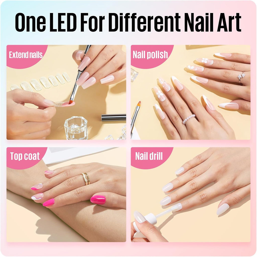 MEFA Lampe Uv Ongles Gel, 3W Lampe Uv Ongles Gel Pose Americaine Avec 2 Minuteries, USB Rechargeable, Lampe Uv Sèche Ongles Pour Vernis Semi Permanent, Polygel Durcissement Rapide Pour Femme Nail Art