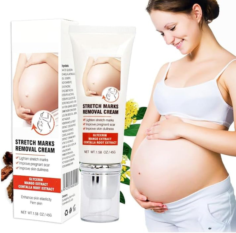 Vergetures Grossesse, Creme Vergeture Grossesse, Creme anti Vergeture Crème Raffermissante Corps, Réduction Des Vergetures Pour Les Femmes Après La Grossesse, 45 G