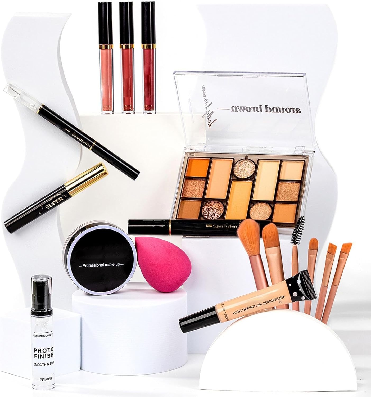 Kit De Maquillage De Voyage, Kit De Maquillage Pour Femme | Ensembles De Maquillage Polyvalents Pour Femmes,Kit Complet De 18 Kits De Maquillage, Ensemble Cosmétique Pour Femmes, Filles,