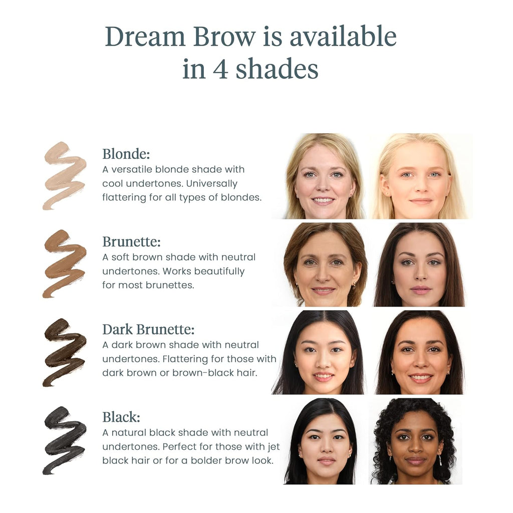 Dream Brow Eye Brow Gel, Long Lasting Eyebrow Gel, Water-Resistant, Transfer Proof Tinted Filler Eyebrow Mascara (Blonde)
