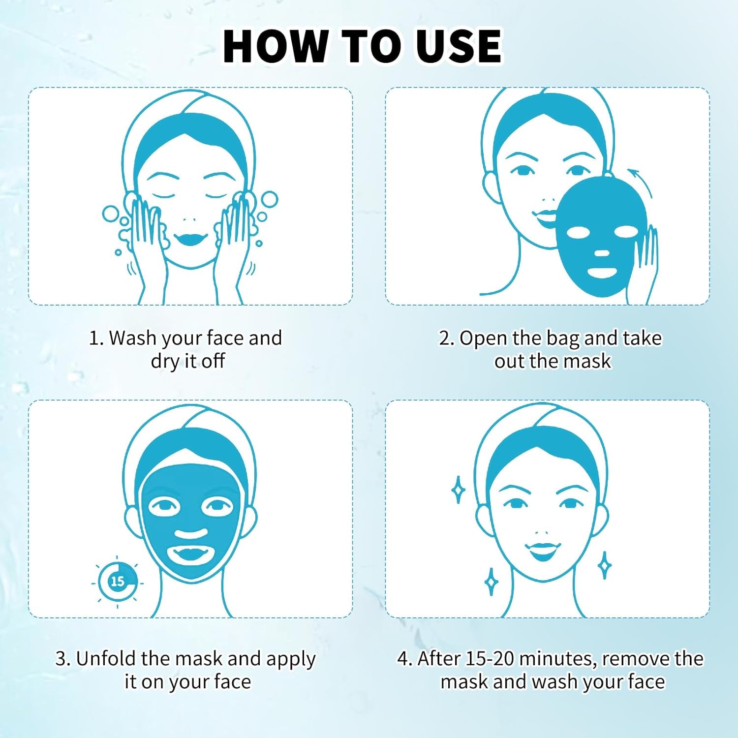 12 Pcs Masque Visage Masque Hydratant Visage Masque Visage Enfant Masques Pour Le Visage Masque Tissu Visage Masque Visage Femme Masque Visage Hydratant Masque Pour Le Visage Masque Hydratant Visage