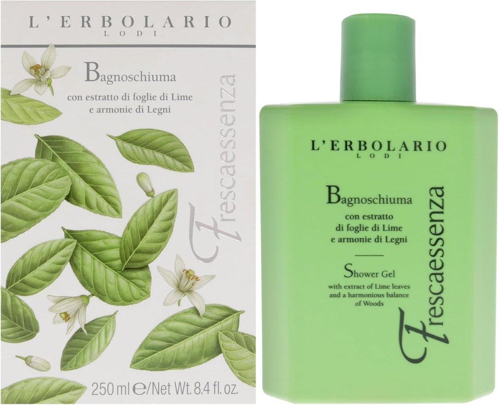 Frescaessenza Creme Douche 250Ml-Feuilles De Lime Et Des Notes Boisées