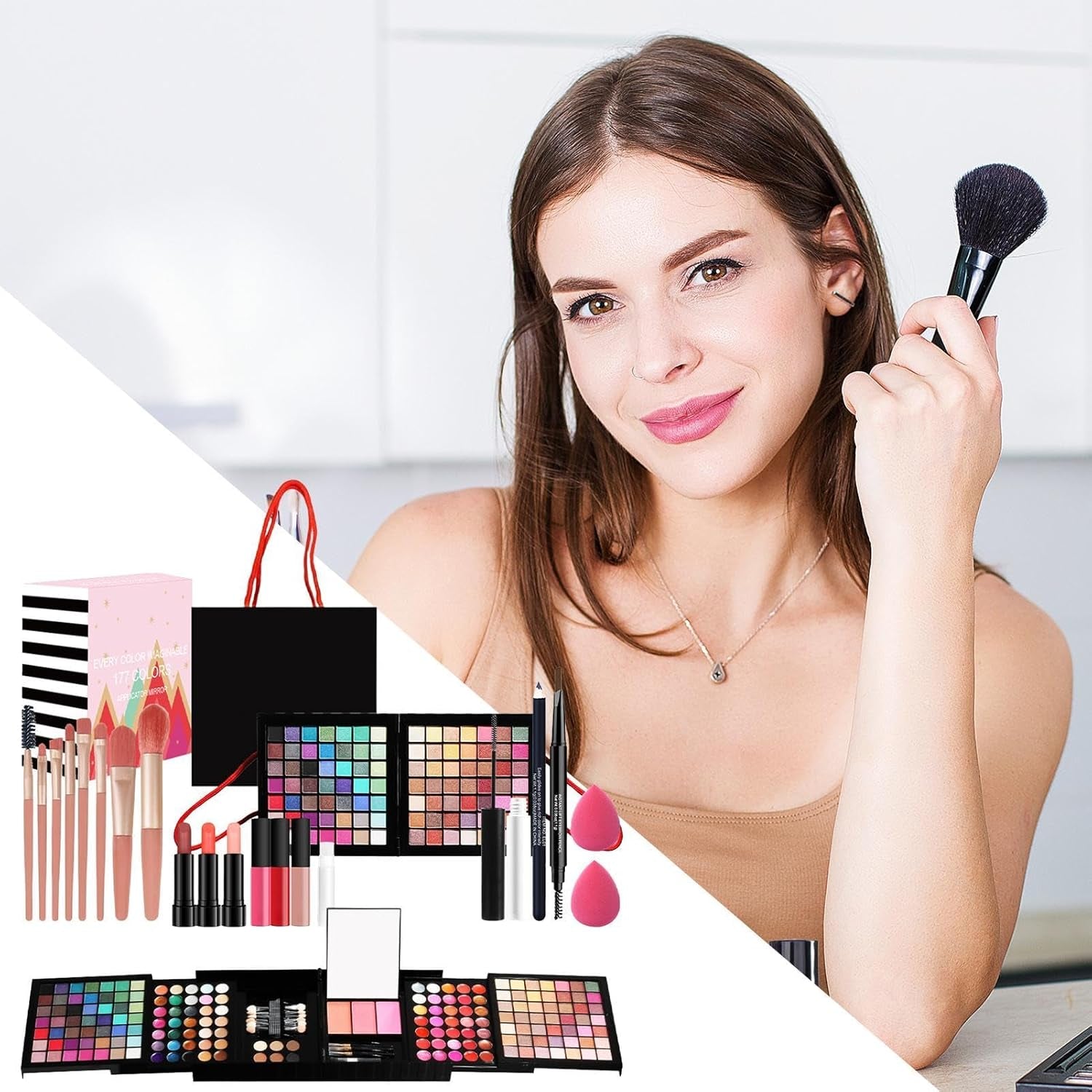 Ensembles De Maquillage Pour Femme Kit Complet,Kits De Maquillage Pour Femme | Kit De Maquillage Tout En 1,Ensemble De Cosmétiques Complet Pour Débutants Et Professionnels, Comprend Des Cosmétiques Et